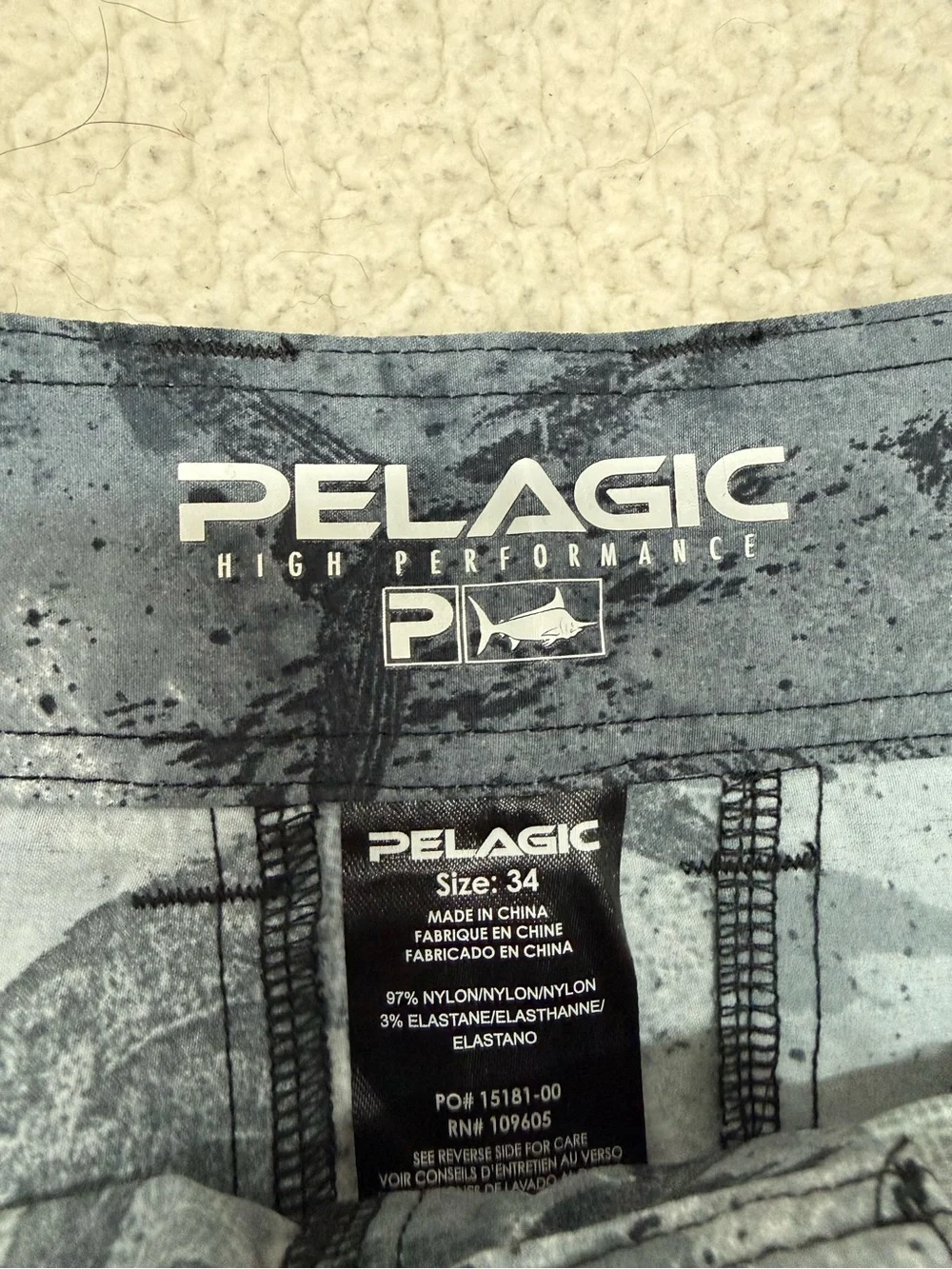 Pelagic Shortfin Hybrid Shorts in Gyotaku Print